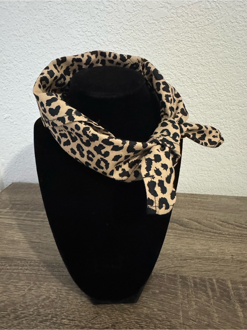 AFRM Leopard Print Neck Scarf - Beige and Black